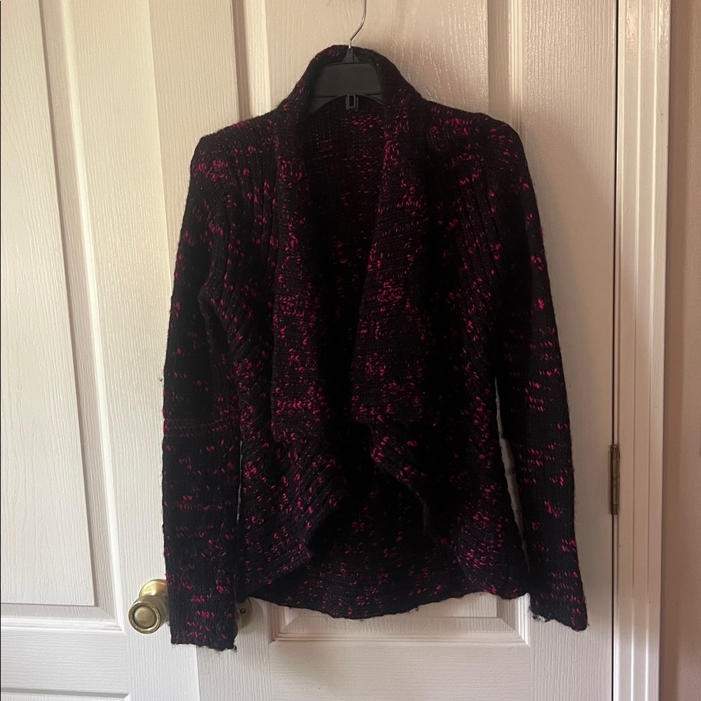 Express Black and Pink Sweater Cardigan
